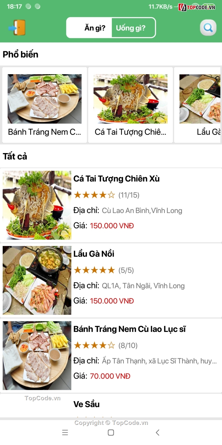 ứng dụng firebase,Code ứng dụng ẩm thực,Ứng dụng địa điểm ăn,Ứng dụng giới thiệu món ăn,code giới thiệu ẩm thực vùng miền