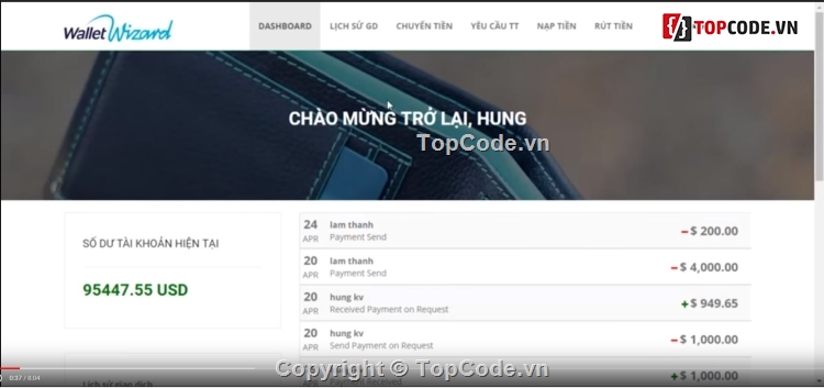 Code ví điện tử,ví điện tử cổng thanh toán,ví điện tử,wallet winzard,Web giống Paypal,Web giống ngân lượng