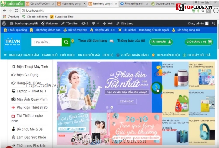 Web bán hàng Tiki,Website bán hàng tiki,website thương mại điện tử,Code website thương mại điện tử,share website tiki,Web bán hàng thương mại