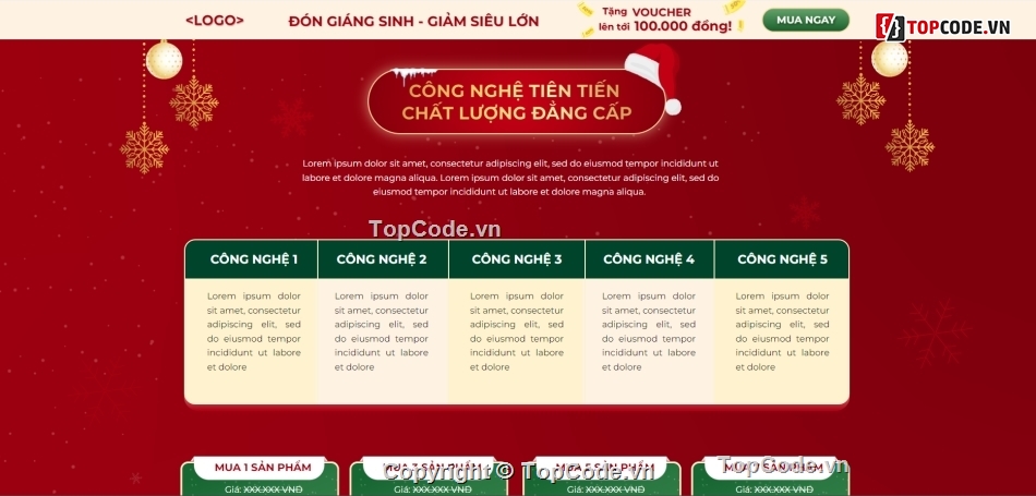 Landing page,landing page Giáng sinh,code landing page Giáng sinh