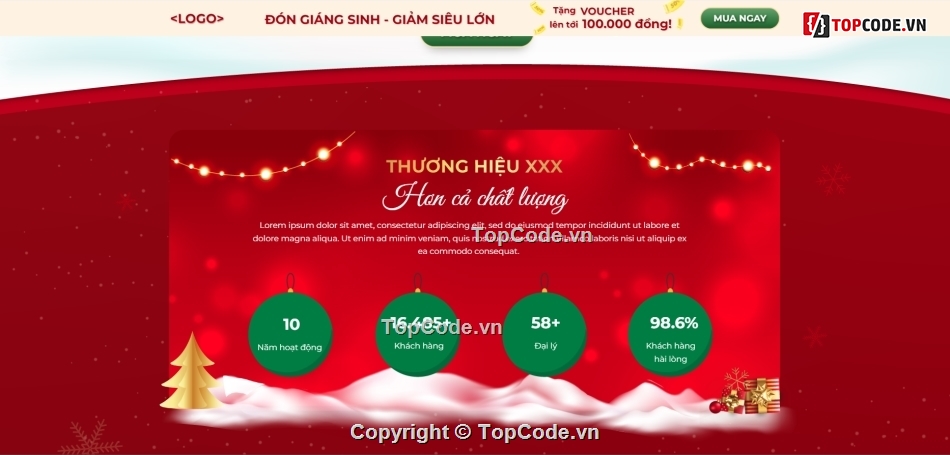 Landing page,landing page Giáng sinh,code landing page Giáng sinh