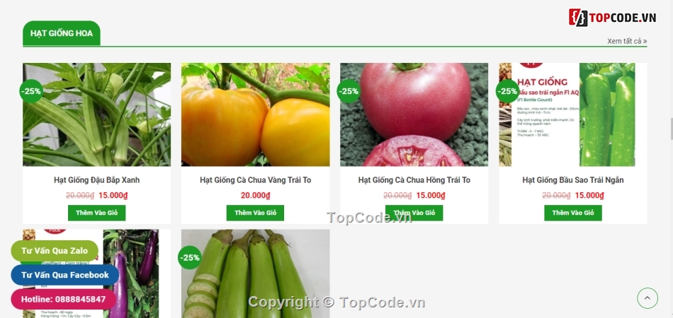 code web ẩm thực,code bán hàng thực phẩm,code web siêu thị,web bán hạt giống,website cây giống