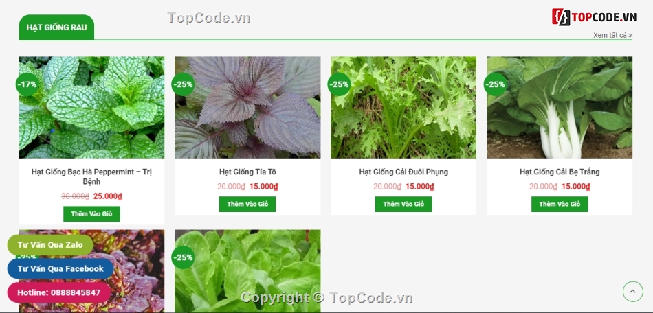code web ẩm thực,code bán hàng thực phẩm,code web siêu thị,web bán hạt giống,website cây giống
