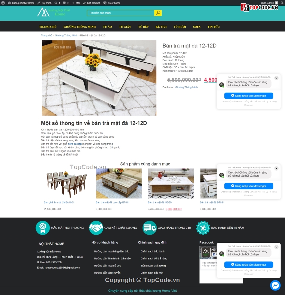 website nội thất,bán website,wordpress,Nội thất,Full source nội thất,code nội thất