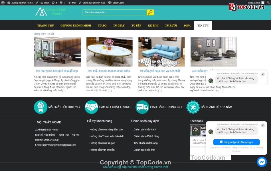 website nội thất,bán website,wordpress,Nội thất,Full source nội thất,code nội thất