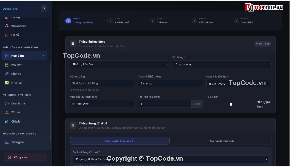 Phần mềm quản lý nhà trọ,nhà trọ,code quản lý nhà trọ,trọ,quản lý