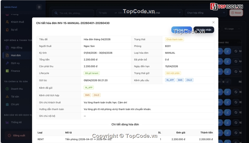 Phần mềm quản lý nhà trọ,nhà trọ,code quản lý nhà trọ,trọ,quản lý
