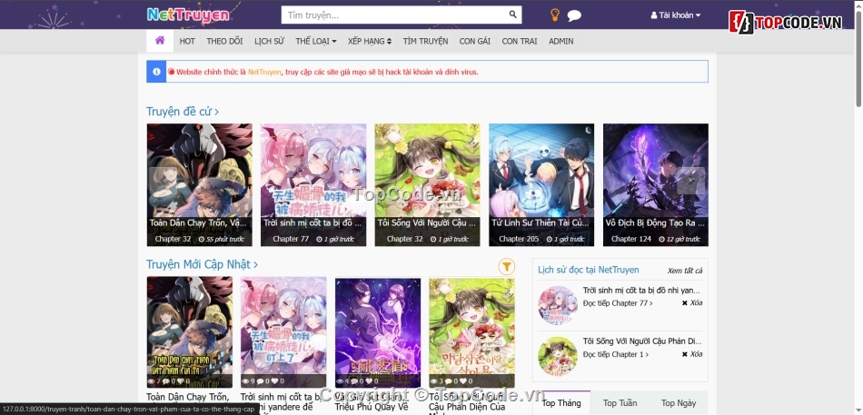 website đọc truyện,website xây dựng,nettruyen,NetTruyen Laravel Source,Nền tảng đọc truyện tối ưu tốc độ,Mã nguồn web truyện chuẩn SEO