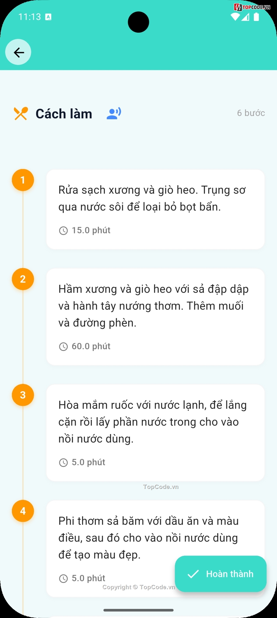 App Dạy Nấu Ăn,Android,Flutter