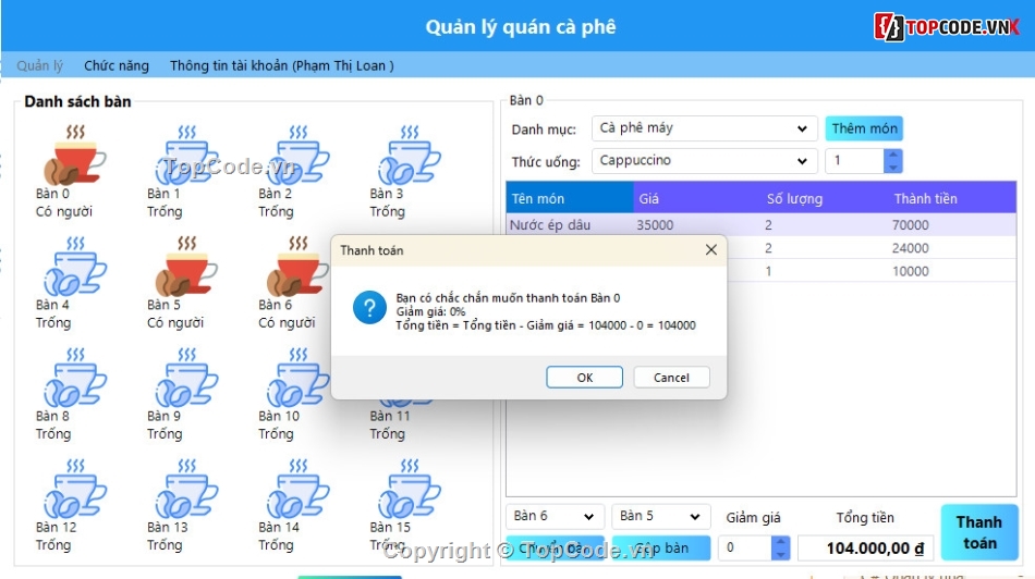 Code đồ án quản lý Coffee,Code đồ án quản lý cafe,Code C# đồ án quản lý,full code quản lý coffe,Code đồ án,đồ án quản lý coffe