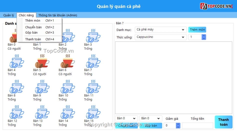 Code đồ án quản lý Coffee,Code đồ án quản lý cafe,Code C# đồ án quản lý,full code quản lý coffe,Code đồ án,đồ án quản lý coffe