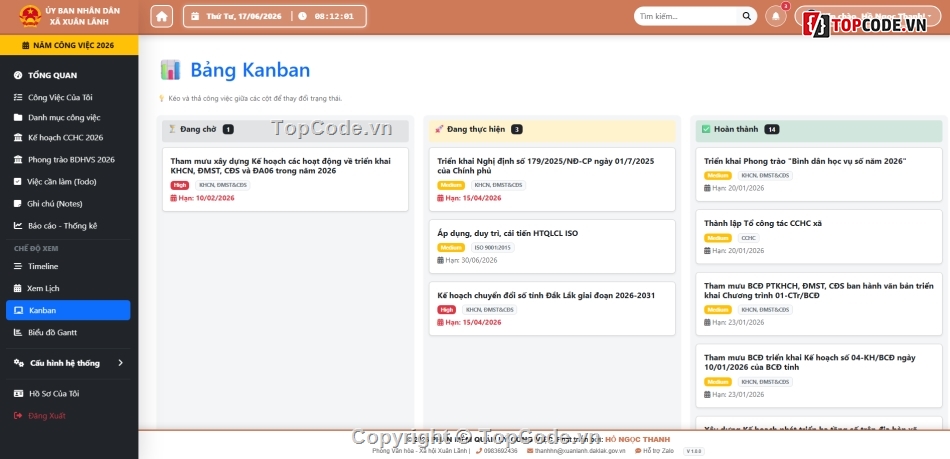 code quản lý công việc,QLCV,task manager