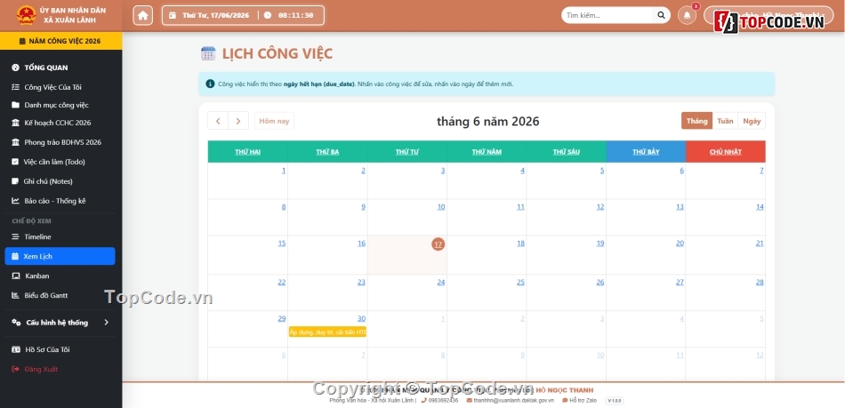 code quản lý công việc,QLCV,task manager
