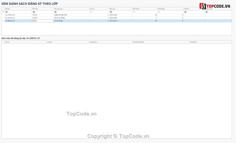 phần mềm quản lý đăng ký tín chỉ c#,hệ thống đăng ký học phần tín chỉ c# sql server,phần mềm đăng ký môn học theo tín chỉ c#