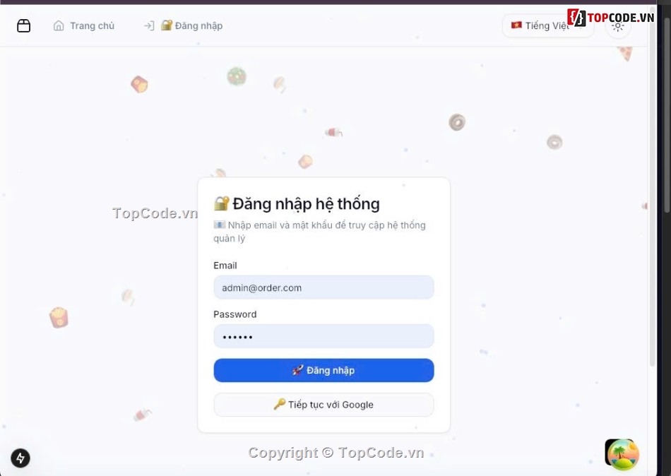 code nhà hàng,qr code order,quản lý nhà hàng,đặt món qr,phần mềm quán cafe,source code bán hàng