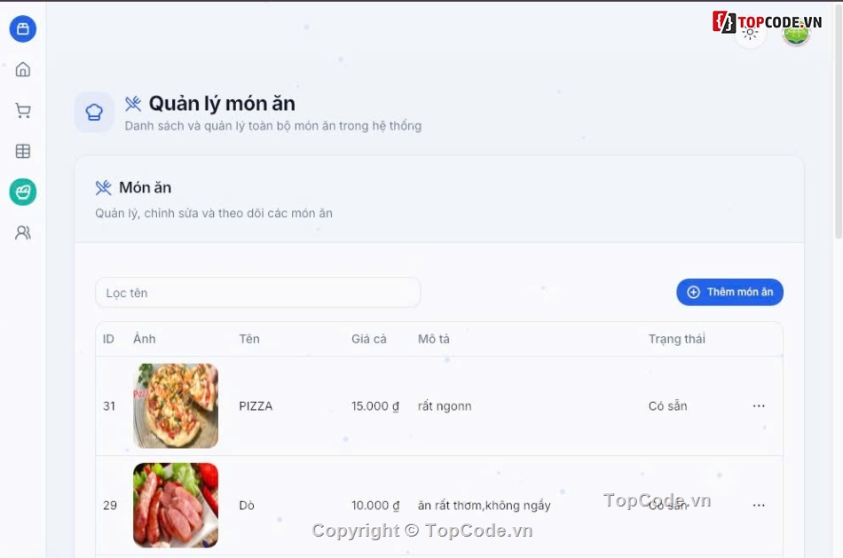 code nhà hàng,qr code order,quản lý nhà hàng,đặt món qr,phần mềm quán cafe,source code bán hàng