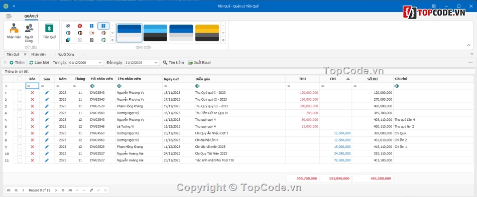 Phần mềm quản lý nhân sự HRM Thu Chi Quỹ Full CSDL,Phần mềm quản lý nhân sự Full CSDL,Phần mềm quản lý thu chi quỹ Full CSDL,Phần mềm HRM Full CSDL