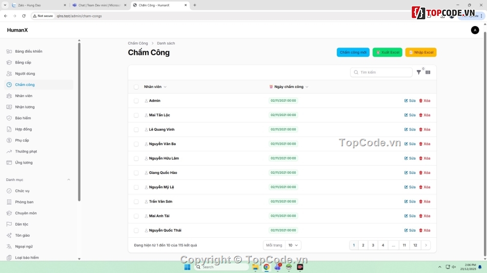 code quản lý nhân sự,Đồ án quản lý nhân sự,full code,full báo cáo,đồ án quản lý nhân sự mvc,website quản lý nhân sự