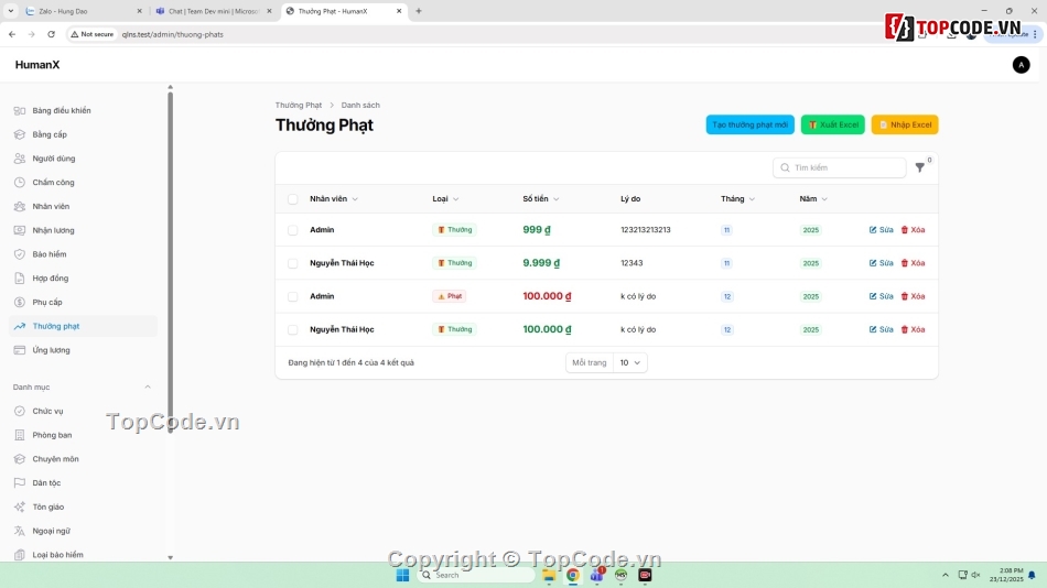code quản lý nhân sự,Đồ án quản lý nhân sự,full code,full báo cáo,đồ án quản lý nhân sự mvc,website quản lý nhân sự