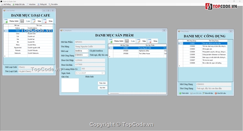 Phần mềm quản lý quán cafe C# Full CSDL - Đồ Án TN,Phần mềm quản lý quán cafe C# Full CSDL,Phần mềm QL quán cafe Full CSDL,Tools quản lý quán cafe Full CSDL