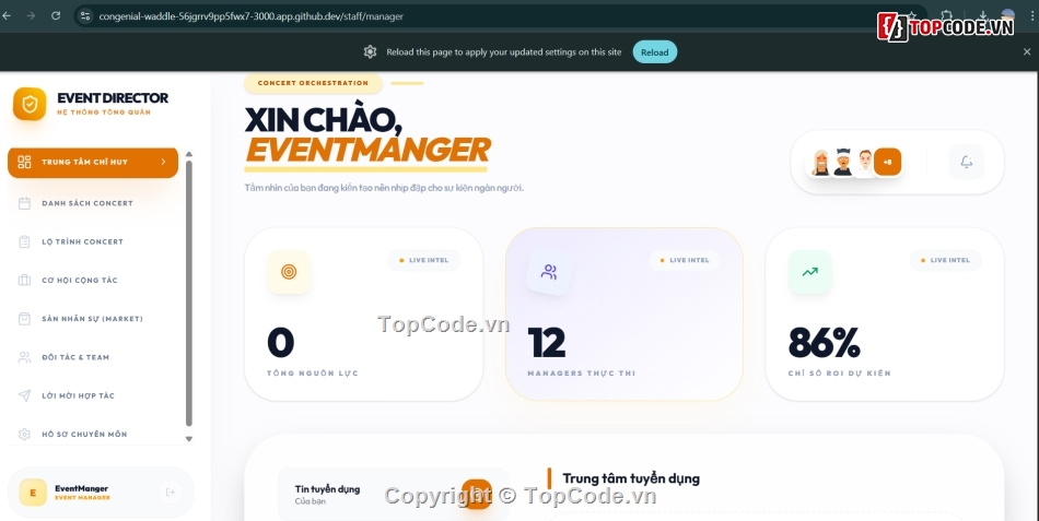 Concert,NestJS,NodeJS,Quản lý tổ chức tham gia concert