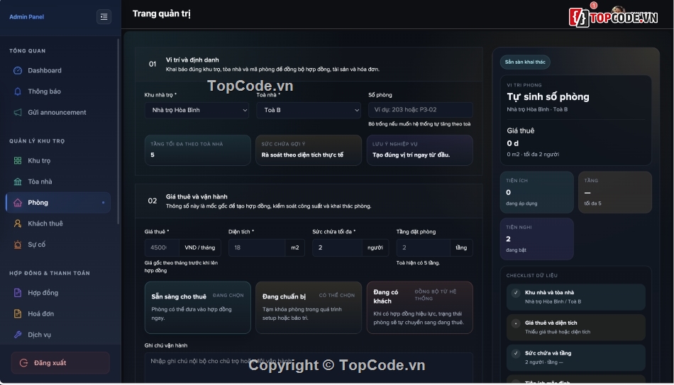quản lý,Phần mềm quản lý nhà trọ,quản lý nhà trọ,nhà trọ,code quản lý nhà trọ