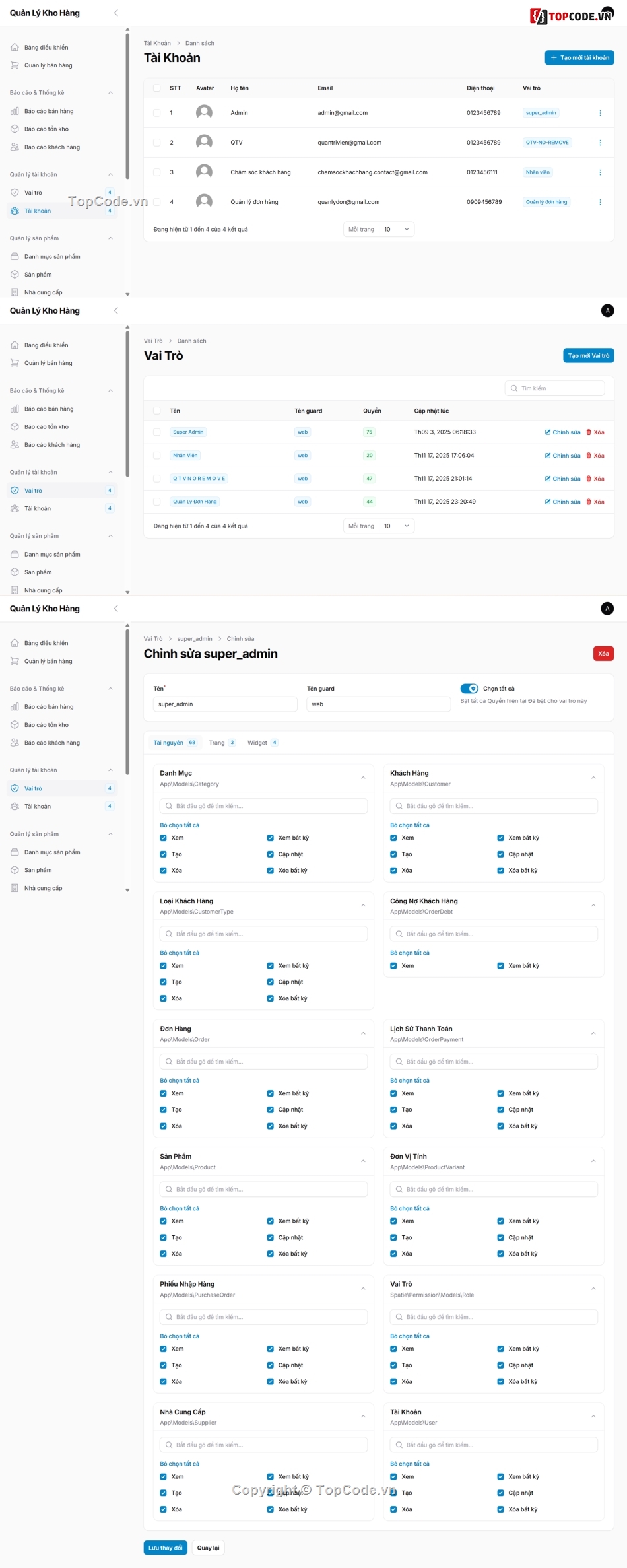 quản lý kho,quản lý kho hàng,quản lý công nợ,quản lý bán hàng,quản lý sản phẩm,php mysql