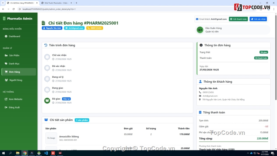 Quản lý nhà thuốc online,Đồ án website bán thuốc PHP Laravel,Full code website dược phẩm,Website quản lý kho dược phẩm,Thiết kế web nhà thuốc chuyên nghiệp,Đồ án tốt nghiệp hệ thống quản lý nhà thuốc