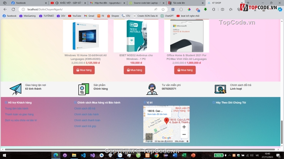 code bán hàng thanh toán VN Pay,web bán phụ kiện,code bán Laptop - PC & phụ kiện,Đồ án tốt nghiệp