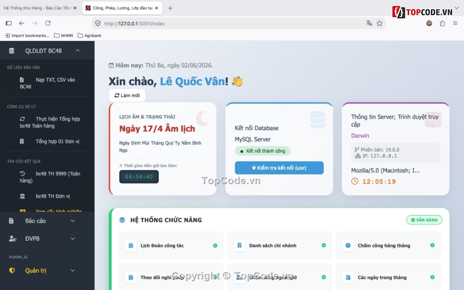 Trắc nghiệm,Chấm công,Báo cáo đồ án,Báo cáo tuân thủ 2908,TXT,CSV