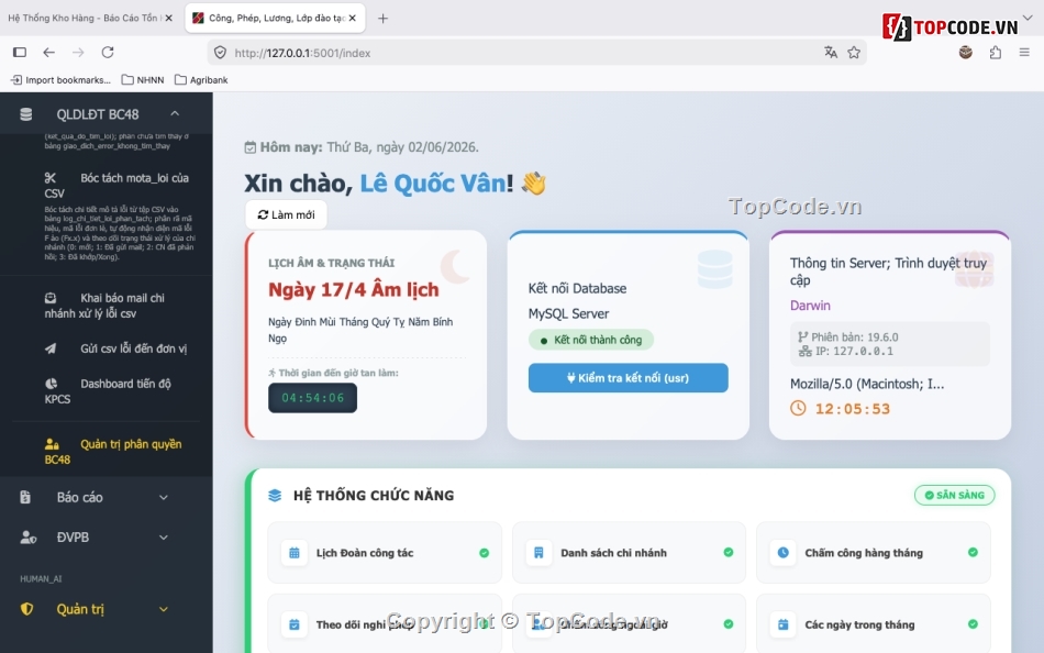 Trắc nghiệm,Chấm công,Báo cáo đồ án,Báo cáo tuân thủ 2908,TXT,CSV