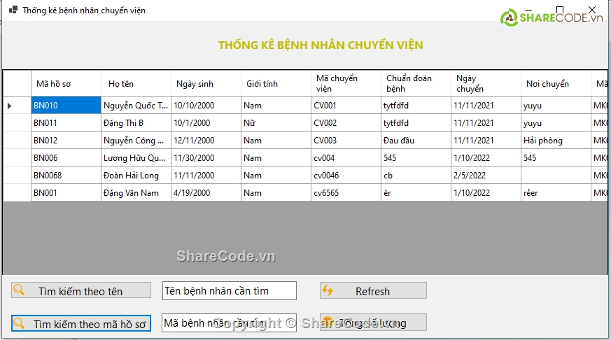 Quản lý bệnh nhân c#,Quản lý bệnh viện,C#,ADO