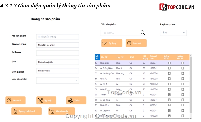 3 lớp,Project Quản Lý Cửa Hàng,C# Quản Lý