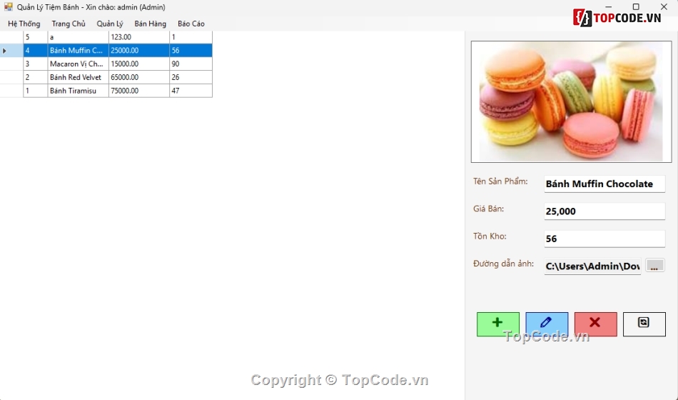 winform,đồ án quản lý cửa hàng bánh,quản lý cửa hàng