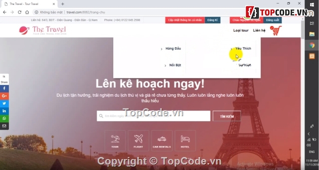 website du lịch,đồ án tốt nghiệp website du lịch php,Quản lý đặt tour du lịch,Website tour du lịch