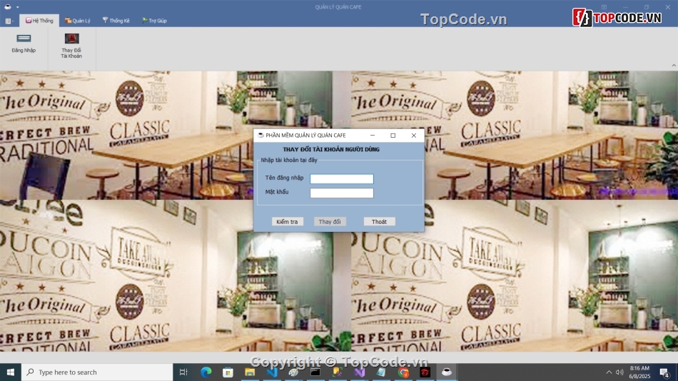 Cafe,C# quản lý cafe,Cafe winform,Quản lý quán Cafe