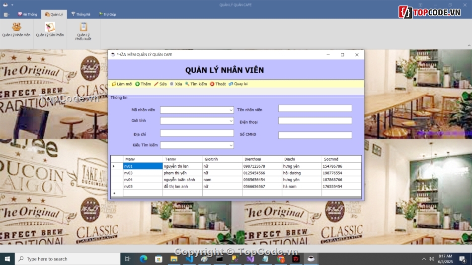 Cafe,C# quản lý cafe,Cafe winform,Quản lý quán Cafe