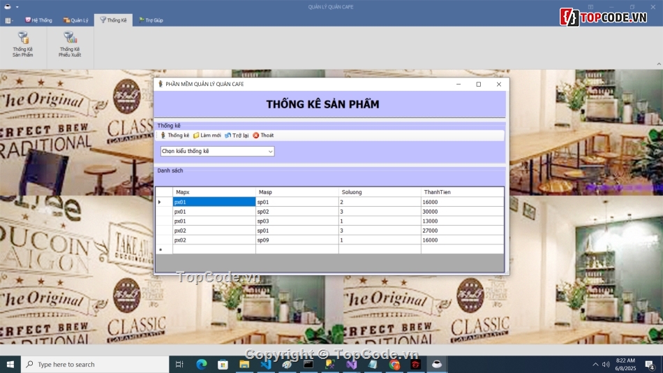 Cafe,C# quản lý cafe,Cafe winform,Quản lý quán Cafe