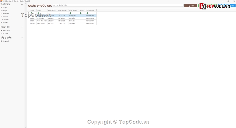 giải pháp quản lý mượn trả sách c# winform,hệ thống quản lý thư viện c# sql server 3 lớp,phần mềm quản lý thư viện c#