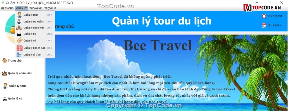 quản lý tour,quản lý khách sạn,quản lý