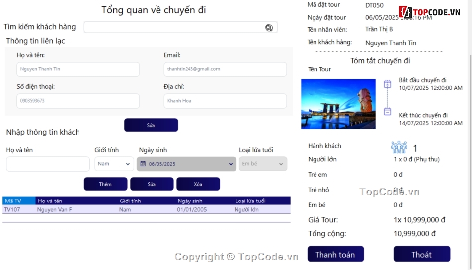 Tour du lịch,Quản lý Tour du lịch,code quản lý tour du lịch