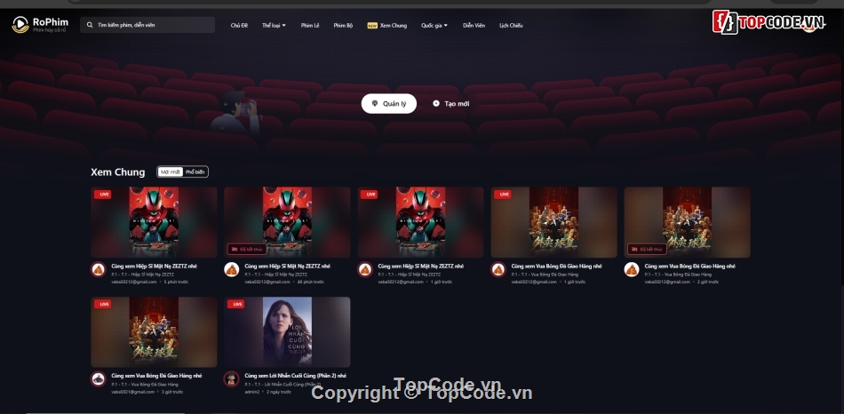 website phim,Laravel,ophim,rophim