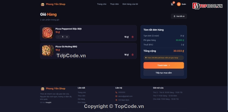 Đồ án website bán đồ ăn nhanh Nodejs ReactJS,Website đặt món ăn trực tuyến FastFood Pro,Full code website bán đồ ăn nhanh và quản lý kho,Hệ thống quản lý kho nguyên liệu và công thức món
