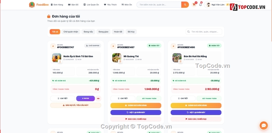 quản lý quán ăn đa nền tảng,đồ án quản lý web đặt đồ ăn,web đặt đồ ăn đa nền tảng
