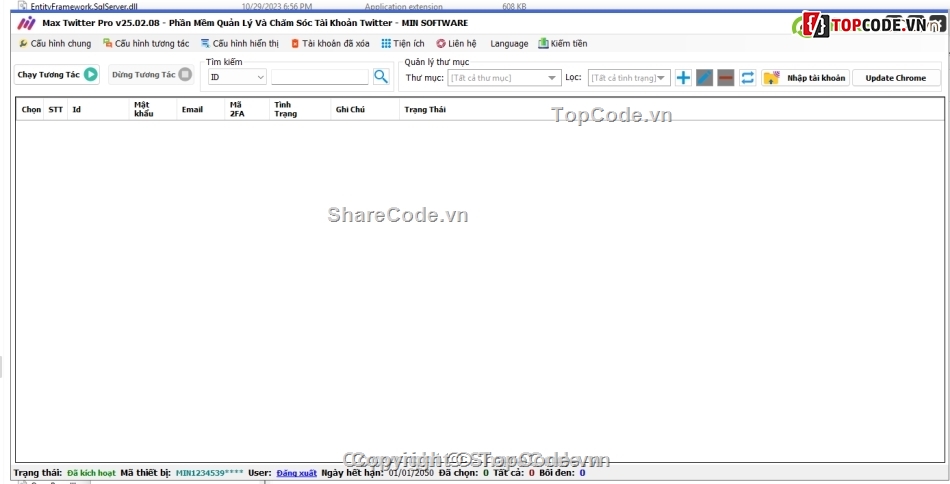 MaxDownloadVideo,tải video hàng loạt,sharecode