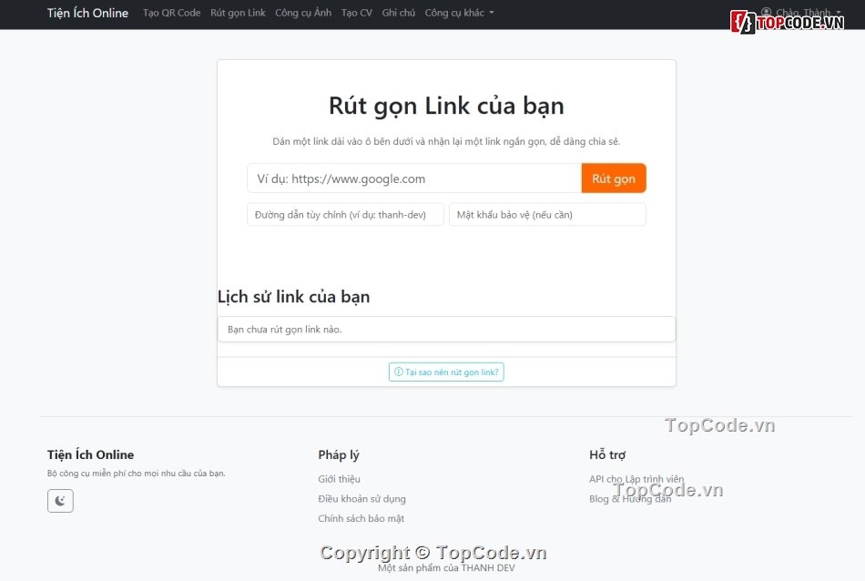 qr code,tạo qr code,rut gon link,rút gọn link,tiện ích online,tạo mã vạch