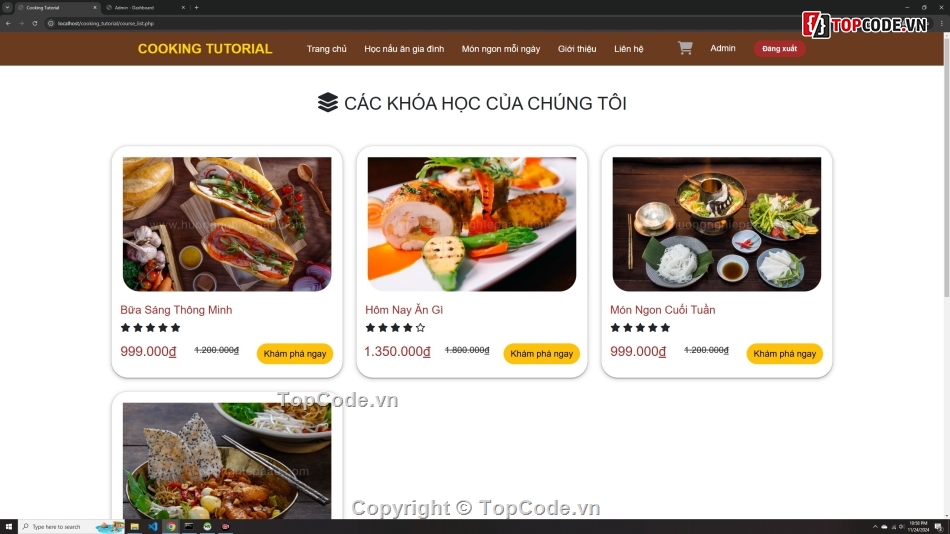 web php,php mysql,Website bán hàng,code web học nấu ăn,share code học nấu ăn,Đồ án web PHP