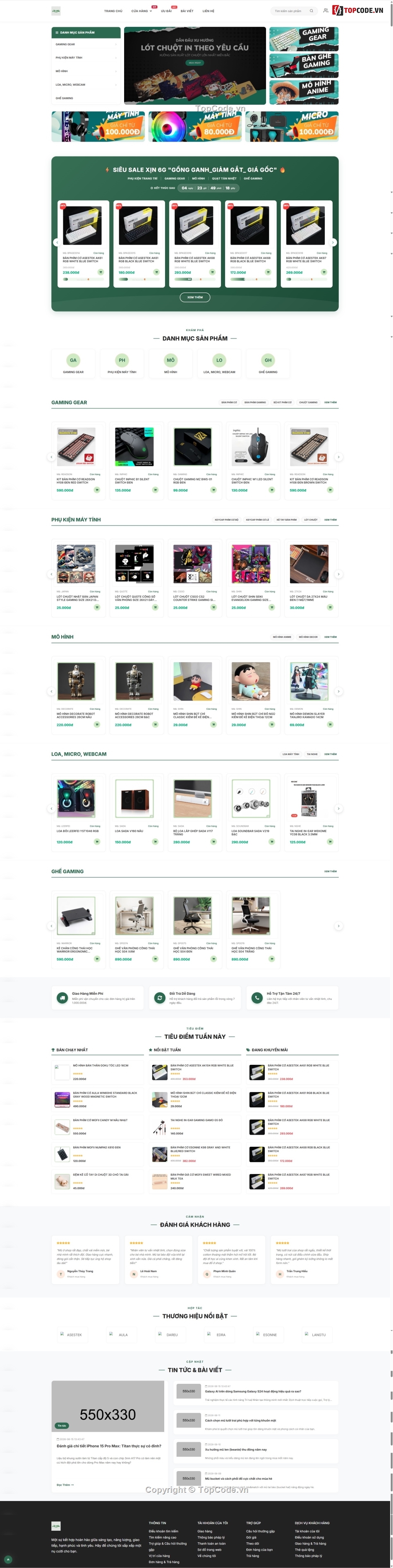 website shop bàn phím,Website bán bàn phím,shop bàn phím,shop keycap,php mysql,website quản lý bán hàng