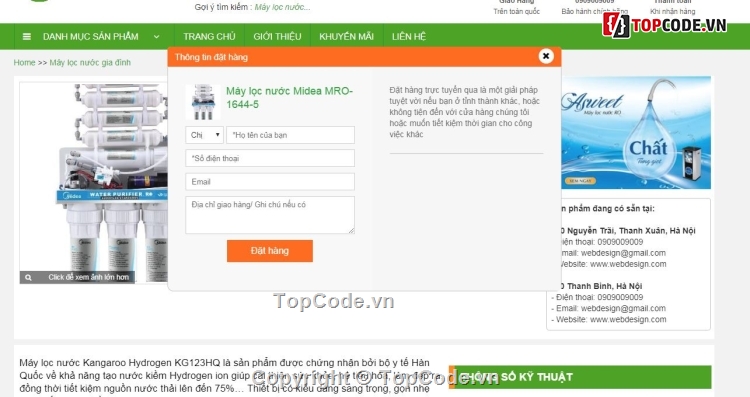 code máy lọc nước,website bán hàng đẹp,web bán máy lọc nước wordpress,code web bán may lọc nước