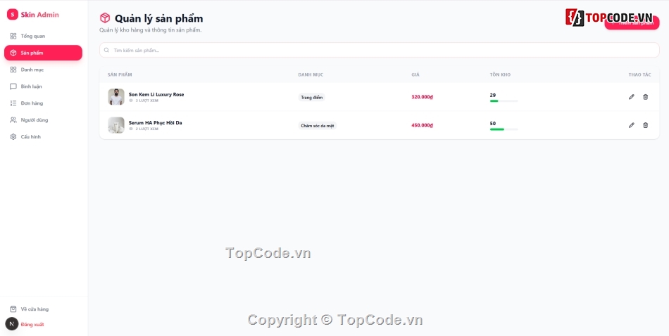 web làm đẹp,website đẹp,web mỹ phẩm,website mỹ phẩm,code web,website spa